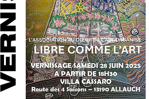 Vernissage : découvrez l’exposition éphémère “Libre comme l’art”, samedi 28 juin