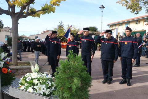 Avec les pompiers d’Allauch-Plan-de-Cuques pour la Cérémonie de la Sainte-Barbe, sainte patronne de nos soldats du feu 