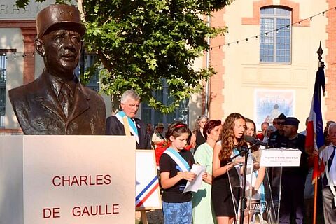 Stèle du Général de Gaulle inaugurée le 18 juin au Pôle culturel de l’Usine électrique
