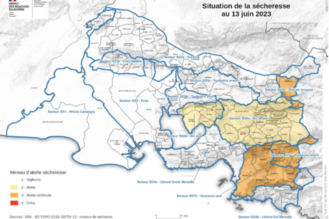 17 communes placées en alerte sècheresse renforcée par la Préfecture dont Allauch