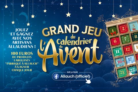 Grand jeu du Calendrier de l'Avent du 1er au 24 décembre : 100 € de bons d'achat à gagner chaque jour !