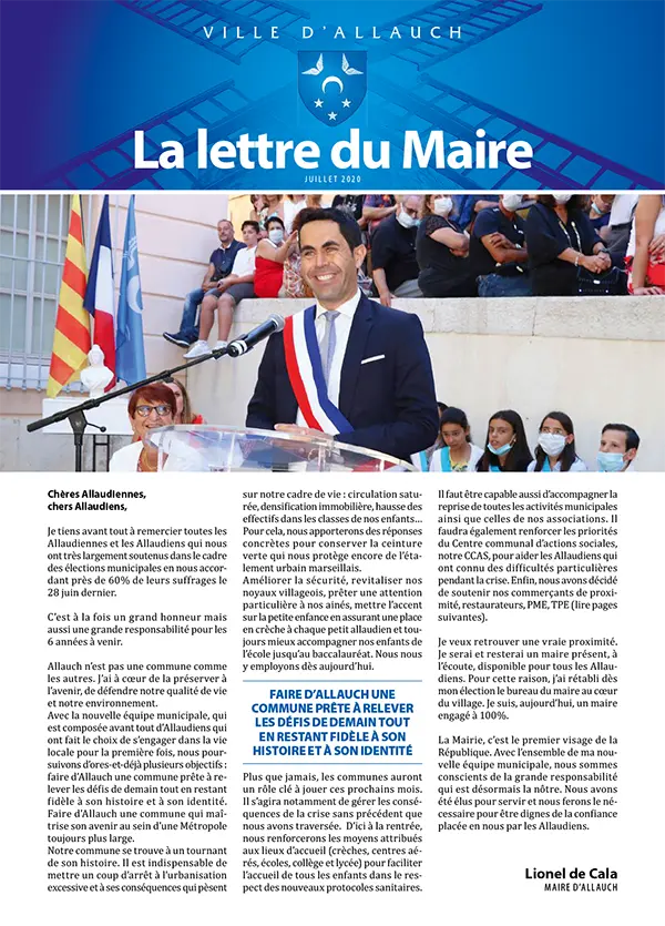 Lettre du Maire juillet 2020