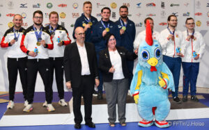 Photographie des athlètes du Club de Tir Provence Nemrod d’Allauch qui a remporté six titres de champions d’Europe