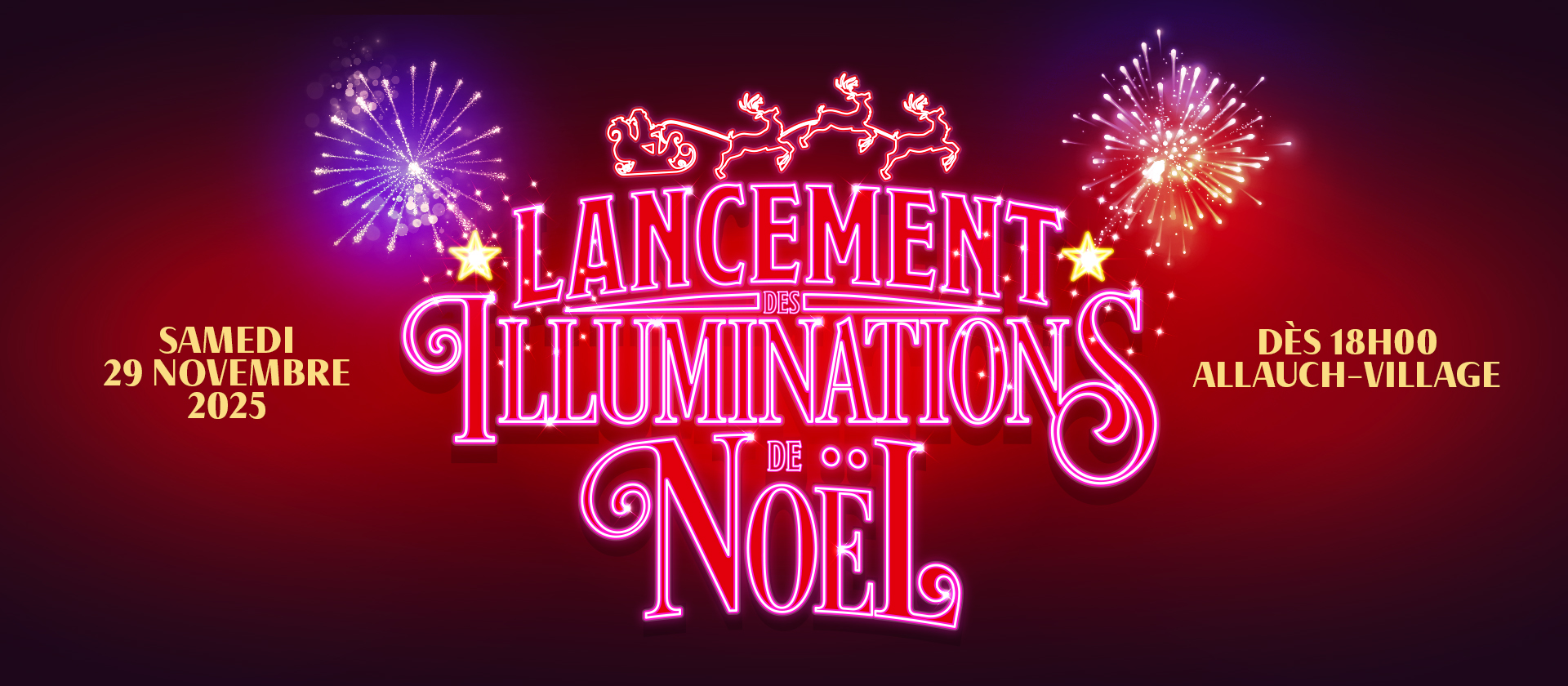 lancement des illuminations et feu d’artifice le samedi 29 novembre au cœur du village d'Allauch en faveur du Téléthon à partir de 18h