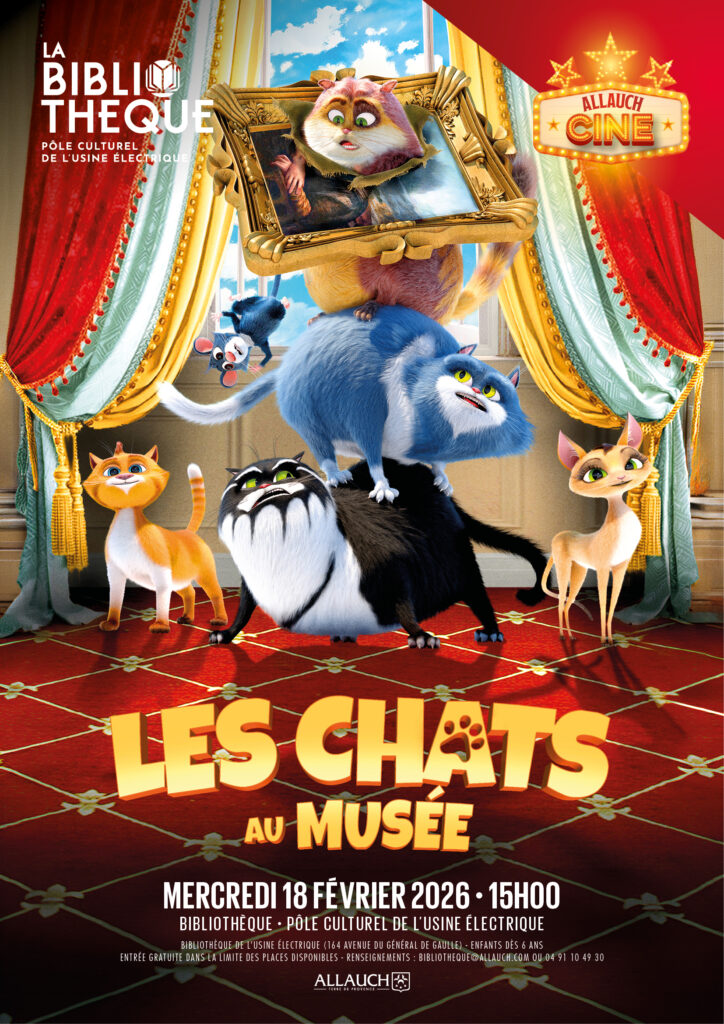 Pendant les vacances scolaires : la Bibliothèque municipale d'Allauch vous invite à 4 projections pour les enfants les mercredis 18 et 25 février (10h et 15h) !