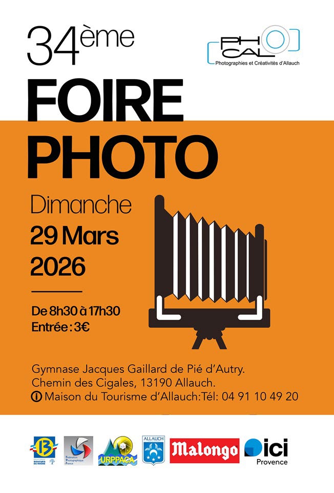 Rendez-vous pour la 34ème Foire à la photo le dimanche 29 mars (de 8h30 à 17h30) au gymnase de Pié d’Autry !