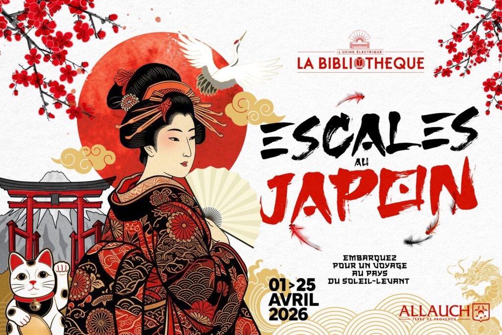“Escales au Japon” : embarquez pour un voyage au pays du Soleil-Levant, du 1er au 25 avril, à la Bibliothèque et la salle François Mitterrand (Allauch village)