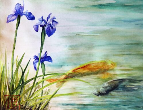 “Nature et printemps au Japon”, par Michèle Adaoust. Carnettiste et aquarelliste, elle voyage principalement en Asie et en Afrique d’où elle puise une grande part de son inspiration. Tout public - Bibliothèque et Atrium