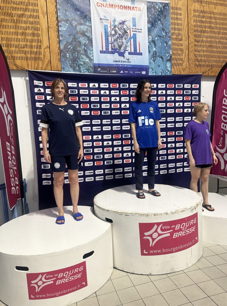Véronique Gavaudan championne de France des Maitres du 50m Brasse (Nationale 1) et vice-championne de France sur 50m Papillon 