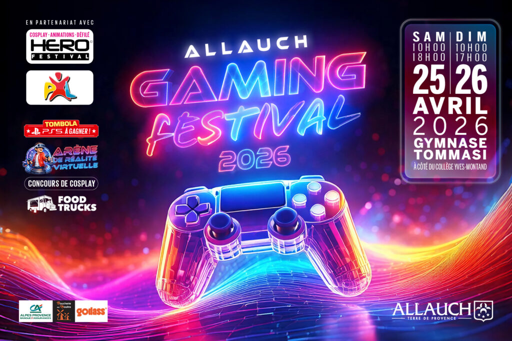 Le Allauch Gaming Festival revient les 25 et 26 avril pour un week-end entièrement dédié au jeu vidéo, au cosplay et aux nouveautés