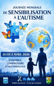 Journée Mondiale de sensibilisation à l’autisme, le 2 avril : du bleu pour changer le regard sur le handicap