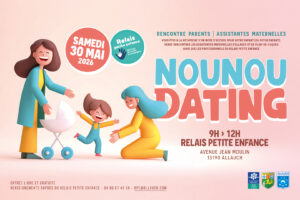 Nounoudating : venez à la rencontre de votre future assistante maternelle le samedi 30 mai de 9h à 12h au Relais Petite Enfance