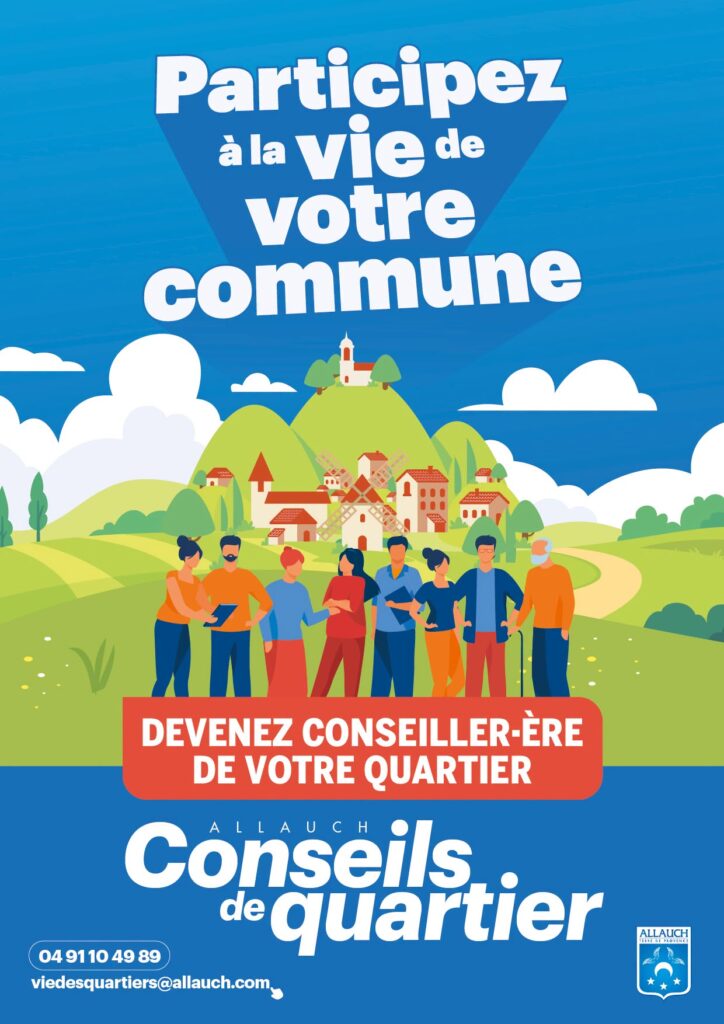 Envie de contribuer activement à la vie de la commune ? Intégrez le Conseil de quartier de votre lieu de résidence dans l'un de nos 6 noyaux villageois d'Allauch !