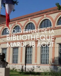 La bibliothèque municipale située au Pôle Culturel de l’Usine Électrique (164 avenue du Général de Gaulle, à l’entrée du village) ferme ses portes, pendant la trêve estivale, à partir du 25 juillet (18h) mais réouvrira dès le mardi 18 août.