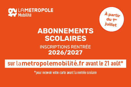Ouverture des inscriptions pour les transports scolaires 2026 : inscrivez-vous en ligne sur le site de la Métropole mobilité